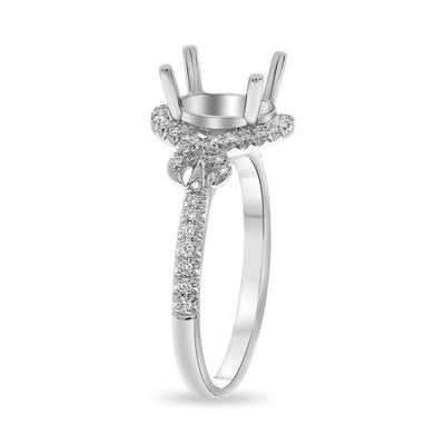 0.20 ctw Diamond Halo Engagement Ring - Continental Diamond