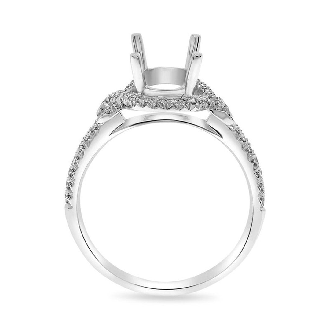 0.20 ctw Diamond Halo Engagement Ring - Continental Diamond