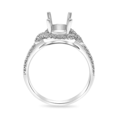 0.20 ctw Diamond Halo Engagement Ring - Continental Diamond