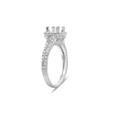 0.51 ctw Diamond Halo Engagement Ring - Continental Diamond