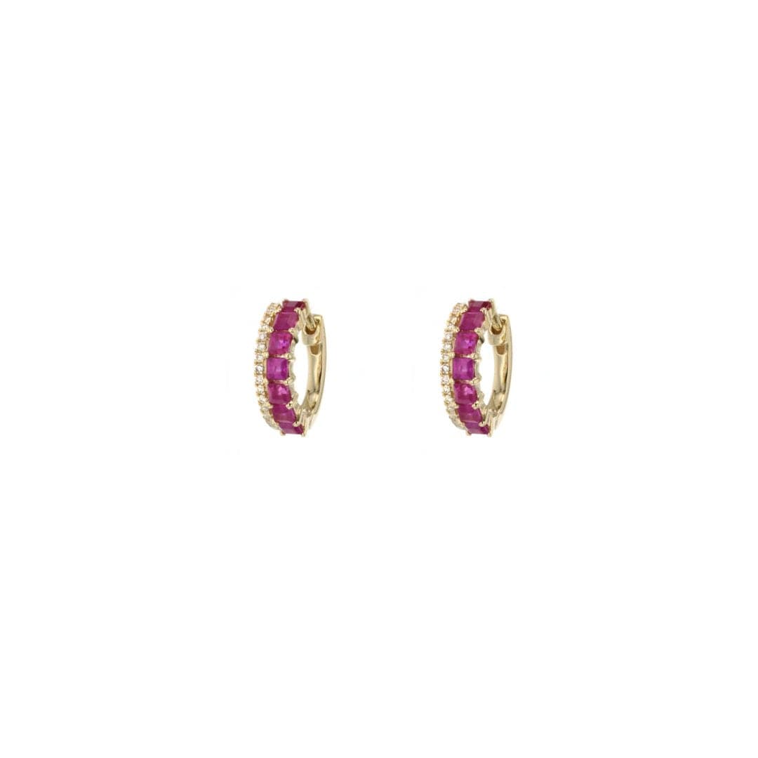 Ruby & Diamond Earrings - Continental Diamond