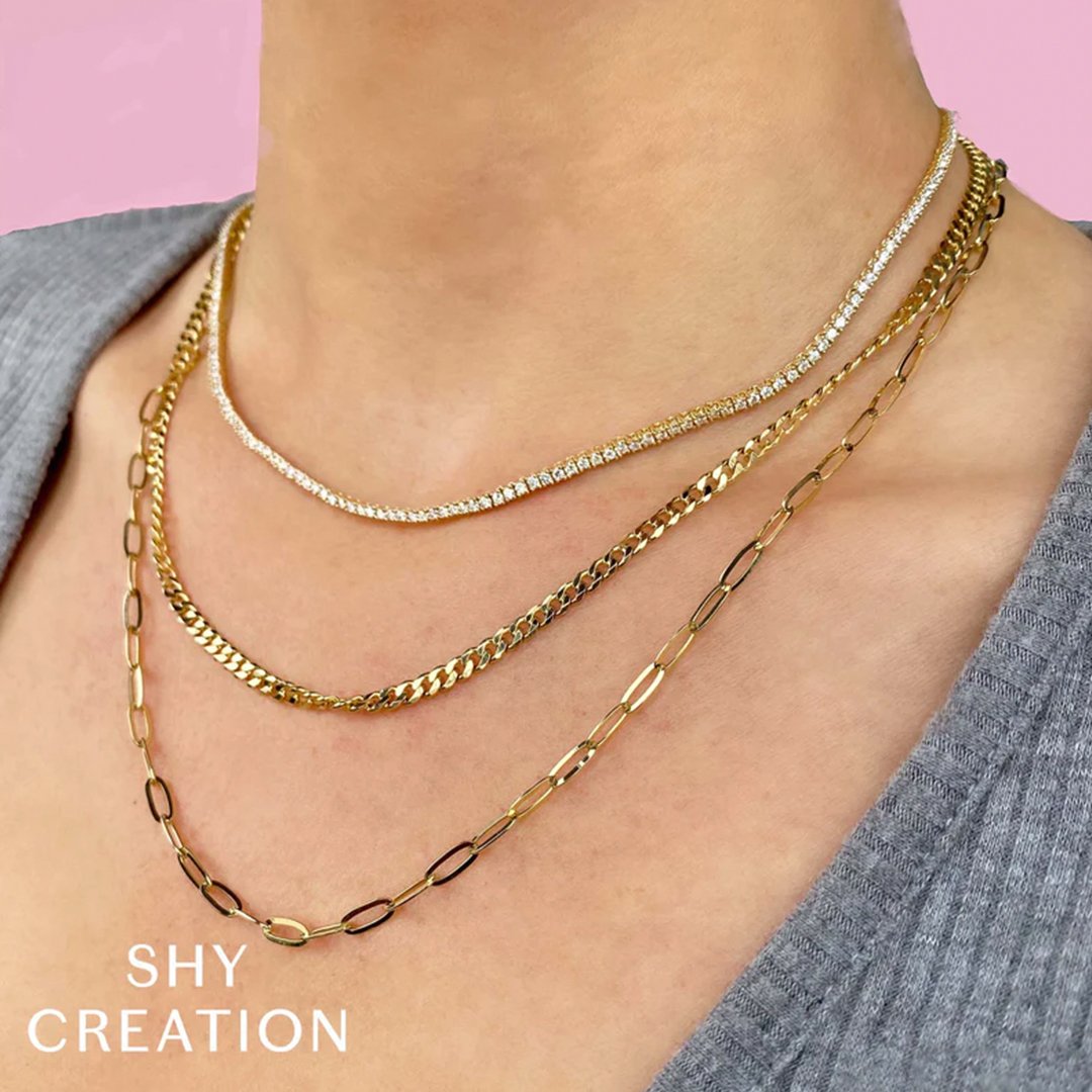 3.29 ctw Diamond 3 Strand Necklace - Continental Diamond