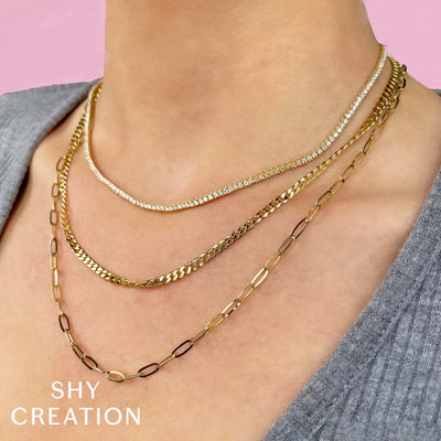 3.29 ctw Diamond 3 Strand Necklace - Continental Diamond