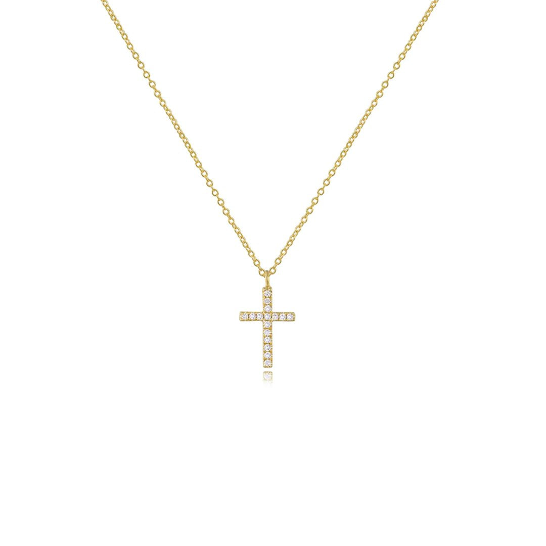 0.04 ctw Diamond Pendant Cross Necklace
