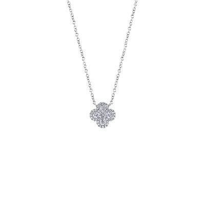 0.41 ctw Diamond Clover Necklace
