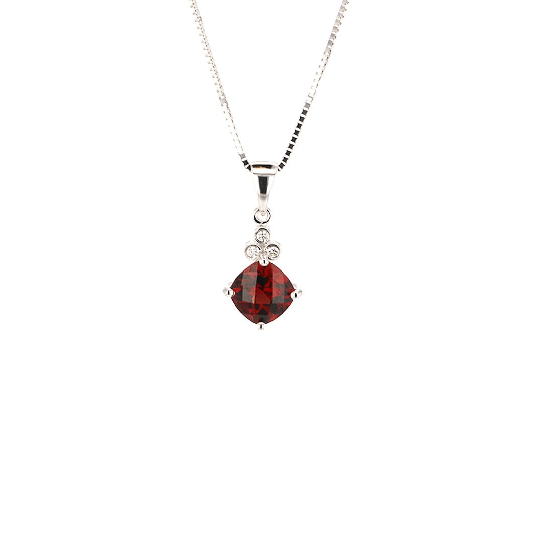 Garnet & Diamond Pendant