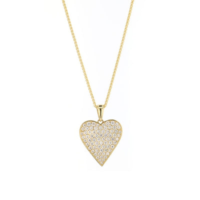 0.78 ctw Diamond Heart Pendant Necklace