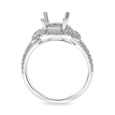 0.20 ctw Diamond Halo Engagement Rings - Continental Diamond