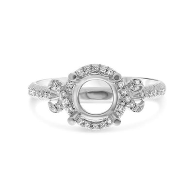 0.20 ctw Diamond Halo Engagement Rings - Continental Diamond