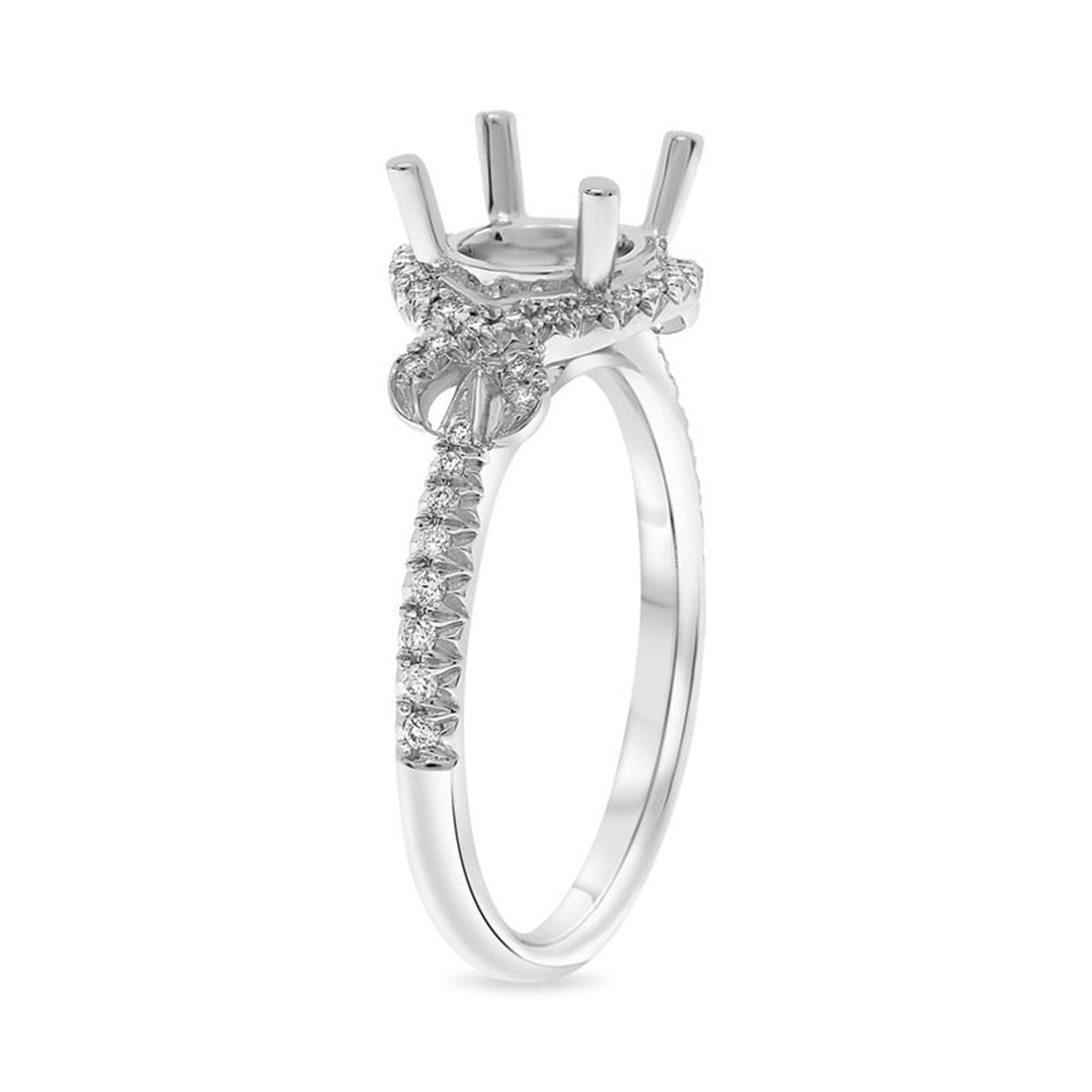 0.20 ctw Diamond Halo Engagement Rings - Continental Diamond