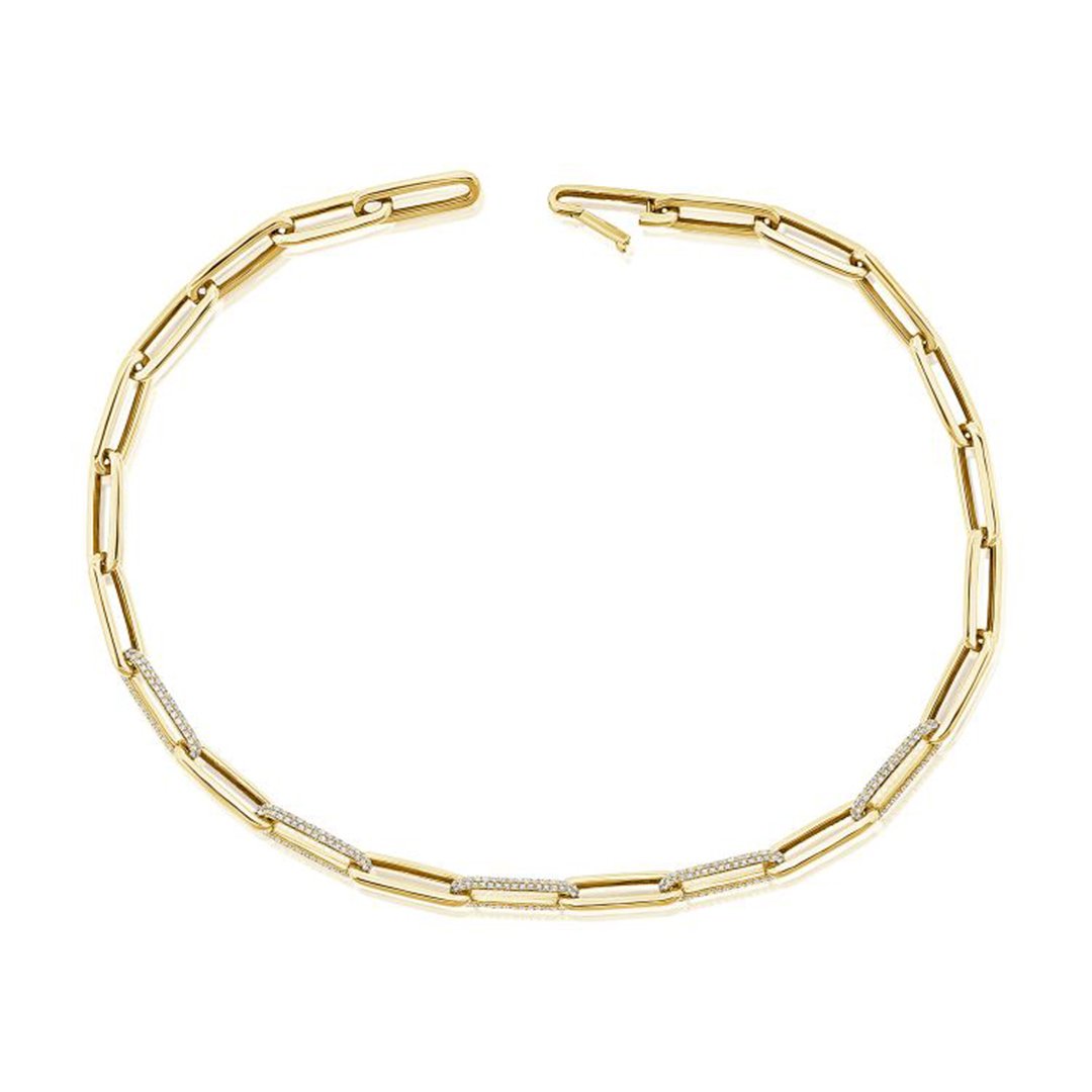 5.31 ctw Diamond Paper Clip Necklace - Continental Diamond