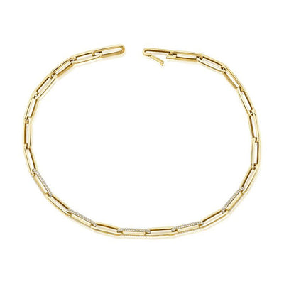 5.31 ctw Diamond Paper Clip Necklace - Continental Diamond