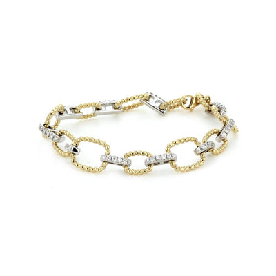 0.90 ctw Diamond Rope Link Bracelet - Continental Diamond