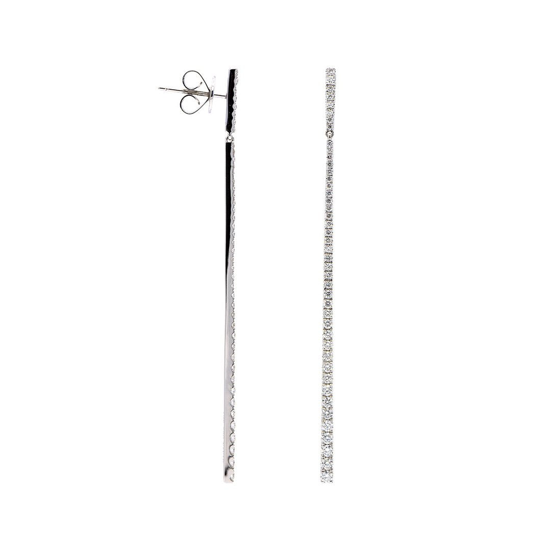 0.97 ctw Diamond Drop Earrings - Continental Diamond