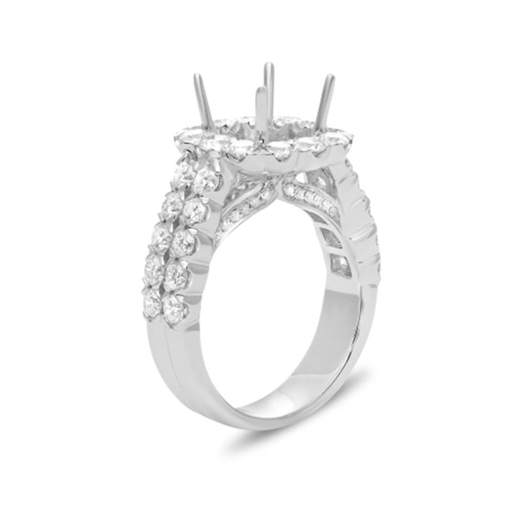 1.20 ctw Diamond Halo Engagement Ring - Continental Diamond