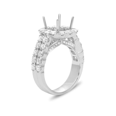 1.20 ctw Diamond Halo Engagement Ring - Continental Diamond