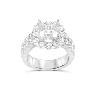 1.20 ctw Diamond Halo Engagement Ring - Continental Diamond