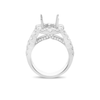 1.20 ctw Diamond Halo Engagement Ring - Continental Diamond