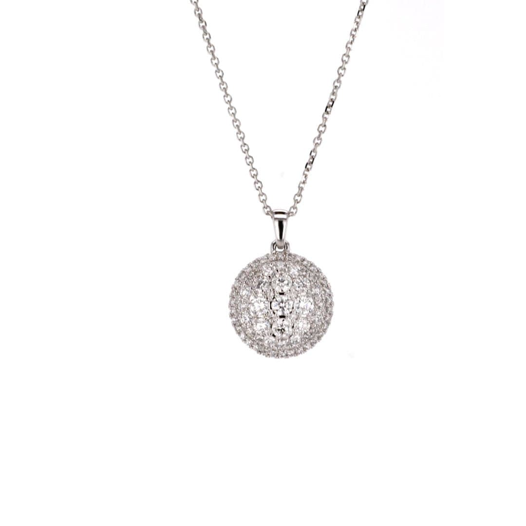 0.83 ctw Diamond Pendant Necklace - Continental Diamond