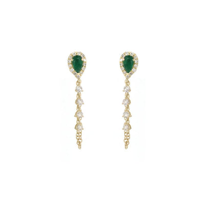 Emerald & Diamond Earrings - Continental Diamond