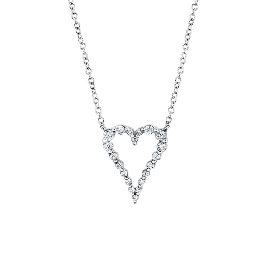 0.26 ctw Diamond Heart Necklace - Continental Diamond