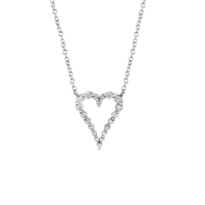 0.26 ctw Diamond Heart Necklace - Continental Diamond
