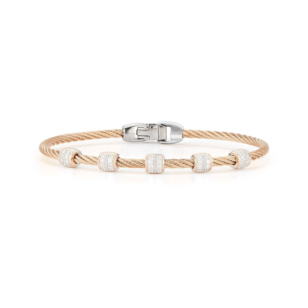 0.34 ctw Diamond Carbation Cable Bangle Bracelet - Continental Diamond