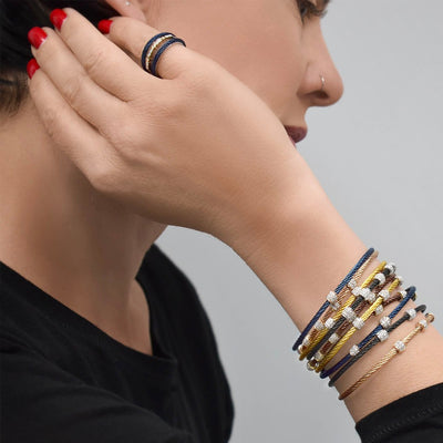 0.34 ctw Diamond Carbation Cable Bangle Bracelet - Continental Diamond