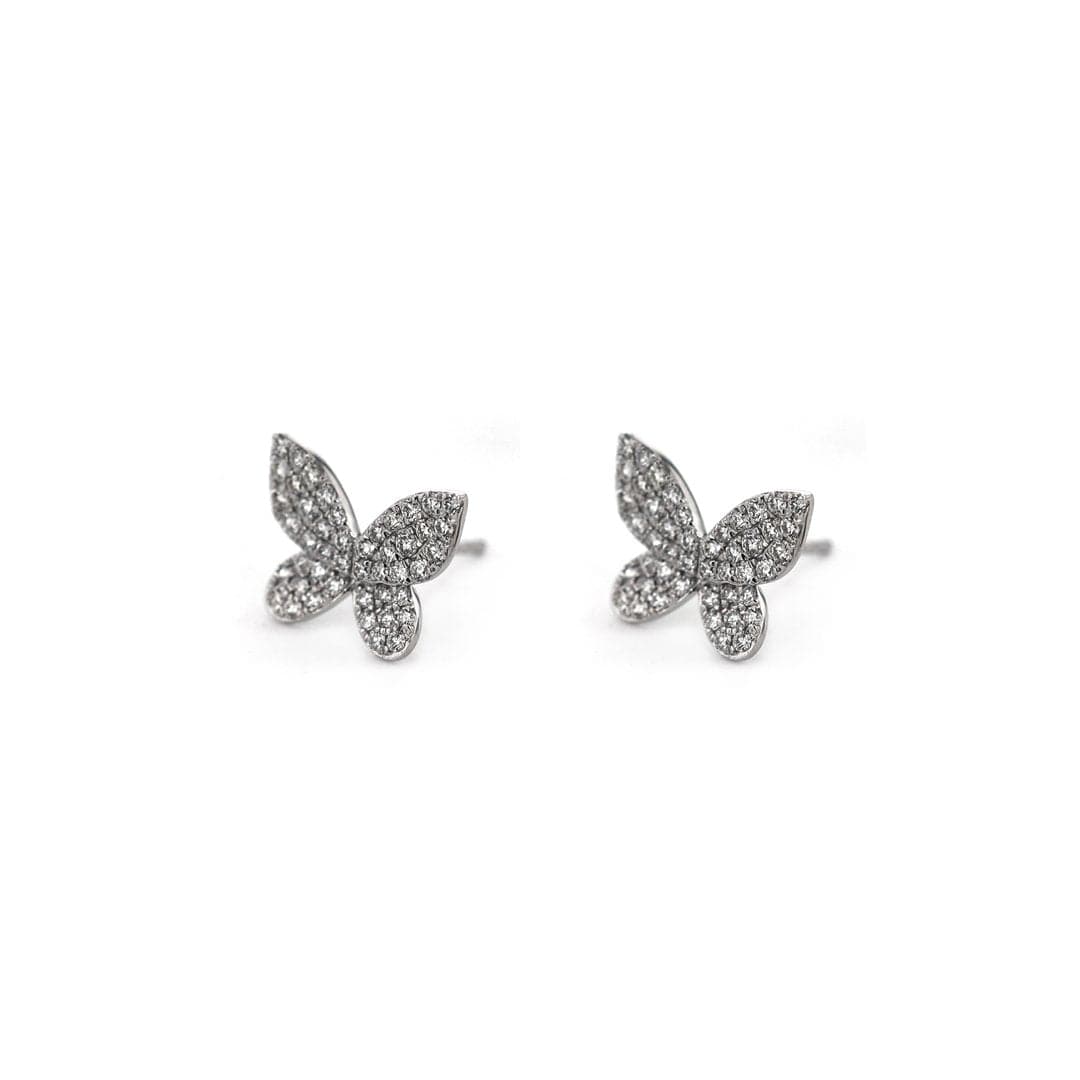 0.62 ctw Diamond Butterfly Earrings