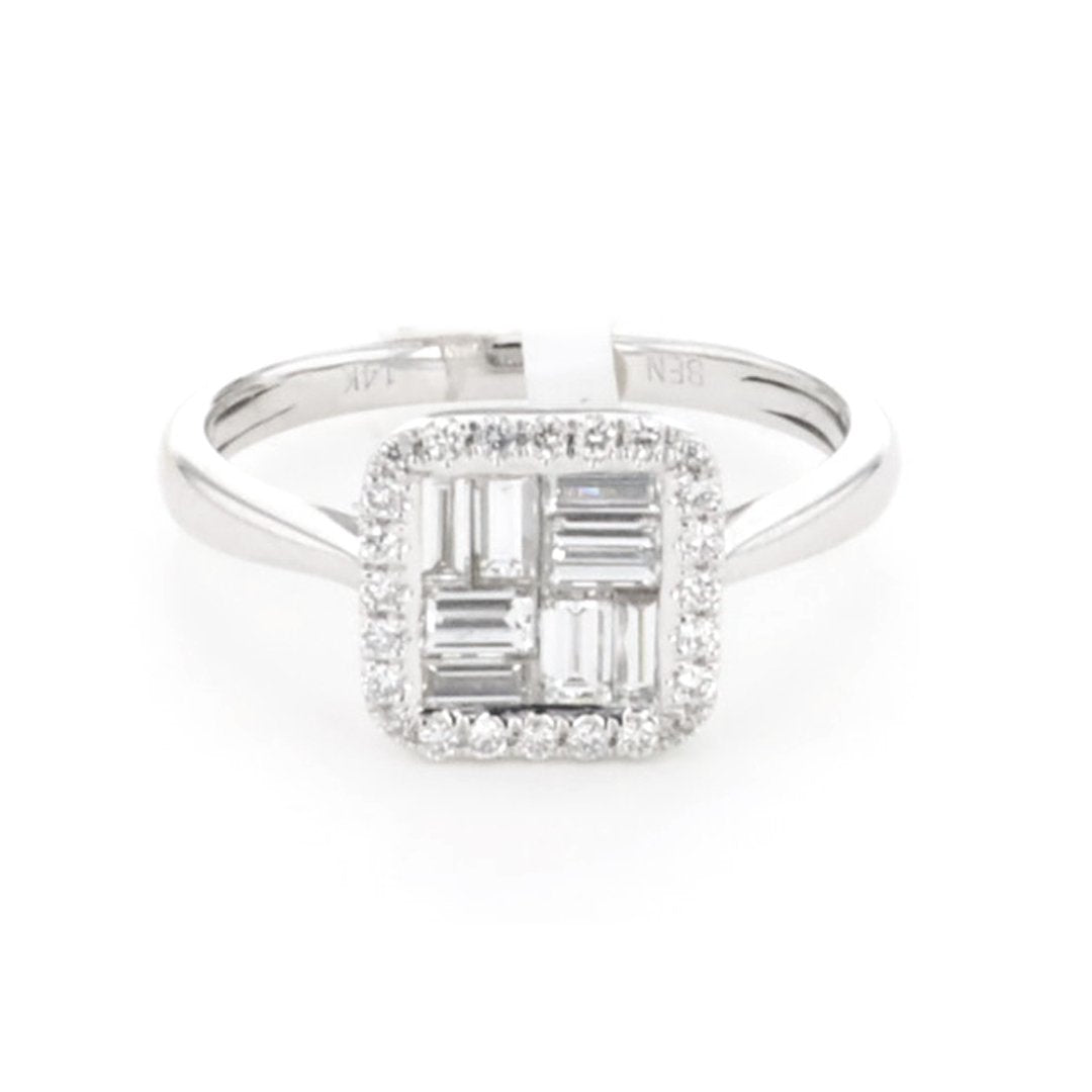 0.16 ctw Diamond Halo Ring - Continental Diamond