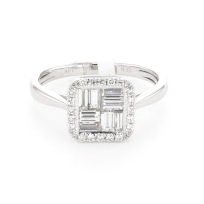 0.16 ctw Diamond Halo Ring - Continental Diamond