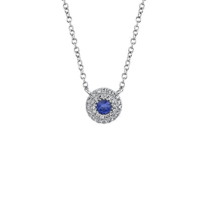 Blue Sapphire & Diamond Necklace - Continental Diamond