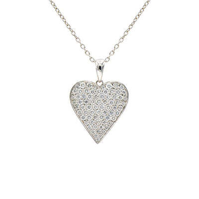 0.75 ctw Diamond Heart Pendant Necklace - Continental Diamond