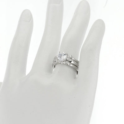 0.26 ctw Diamond 2 Ring Set Engagement Ring