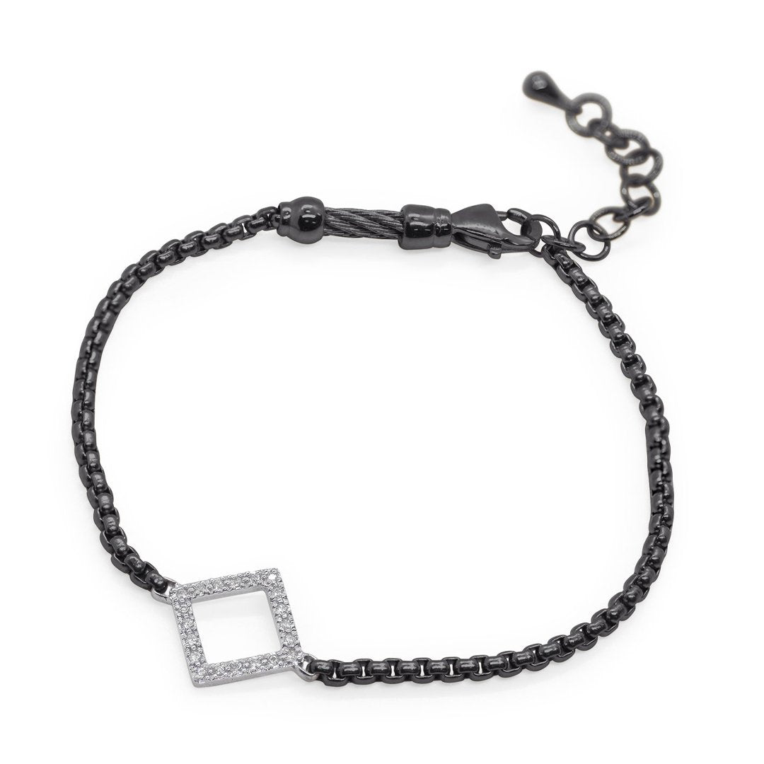 0.09 ctw Diamond Square Bracelet - Continental Diamond