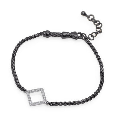0.09 ctw Diamond Square Bracelet - Continental Diamond