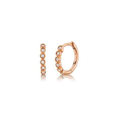 0.11 ctw Diamond Huggie Earrings - Continental Diamond
