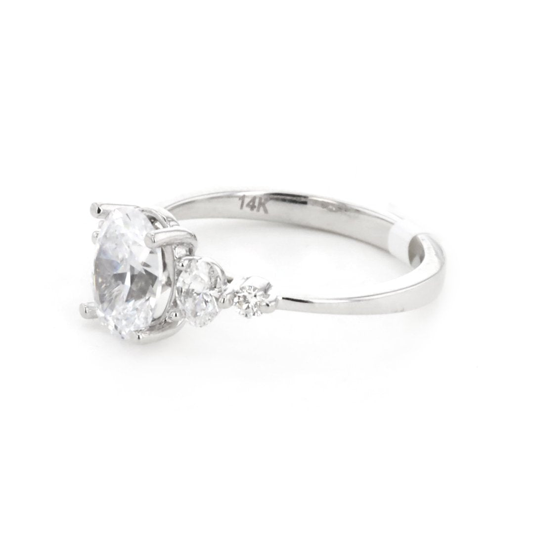0.39 ctw Diamond Three-Stone Engagement Ring - Continental Diamond