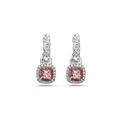 Morganite & Diamond Earrings - Continental Diamond