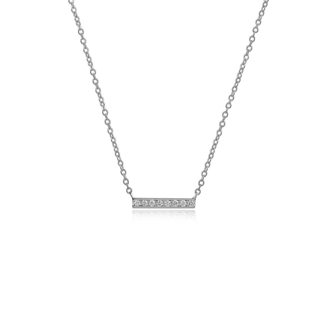 0.06 ctw Diamond Mini Bar Necklace - Continental Diamond