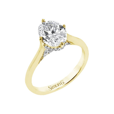0.13 ctw Diamond Hidden Halo Engagement Ring - Continental Diamond