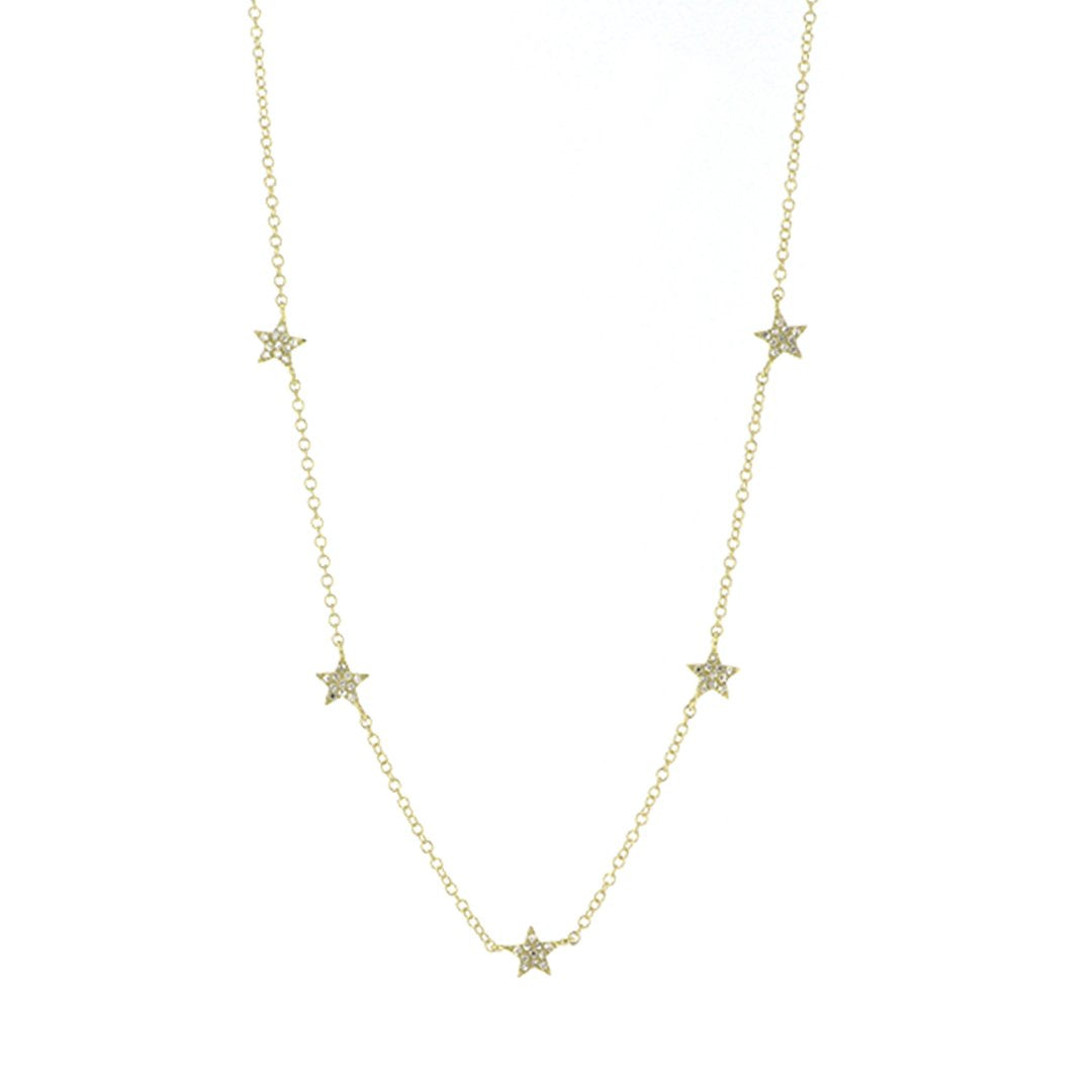 0.13 ctw Diamond Star Necklace