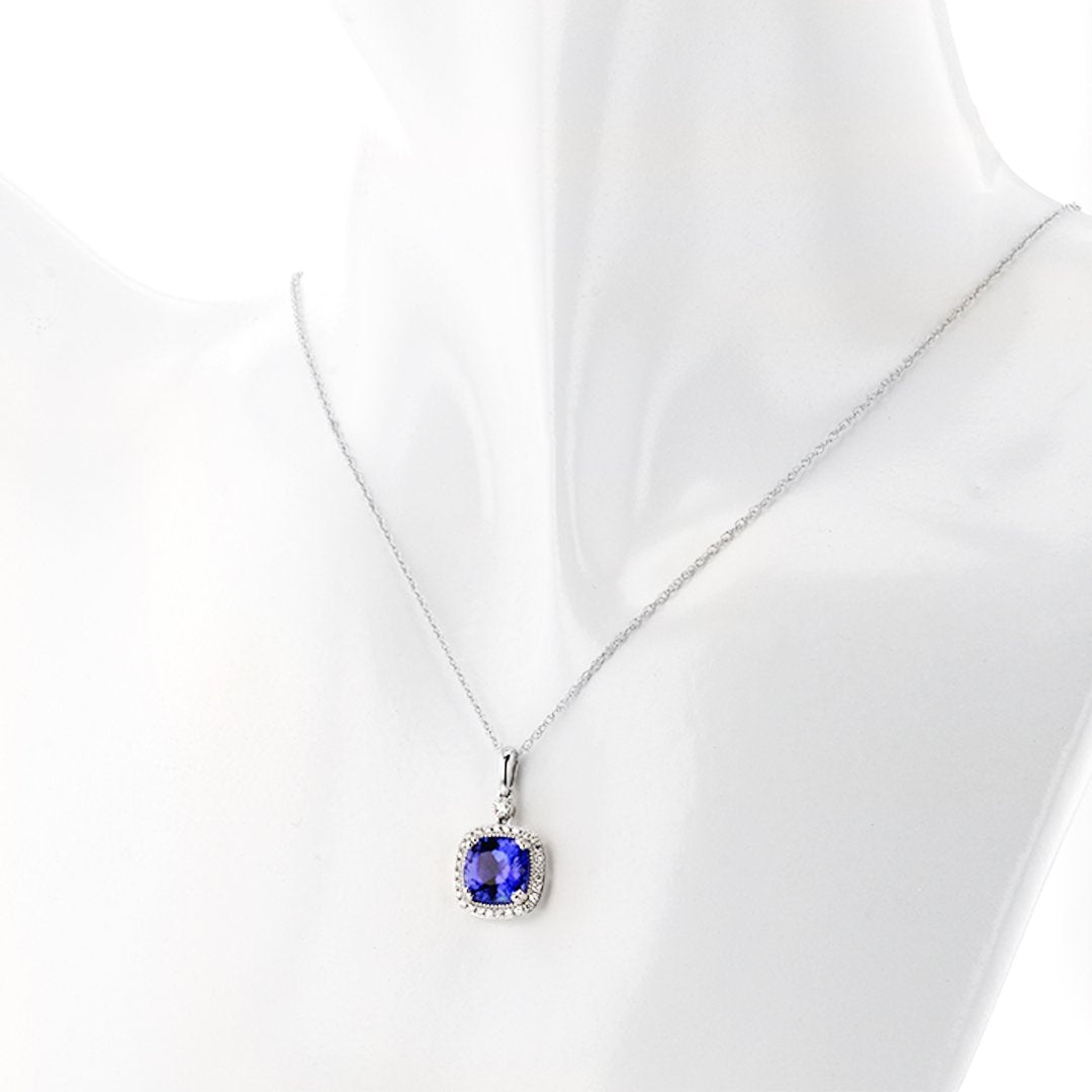 Tanzanite & Diamond Pendant Necklace