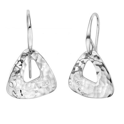 Silver Drop Earrings - Continental Diamond