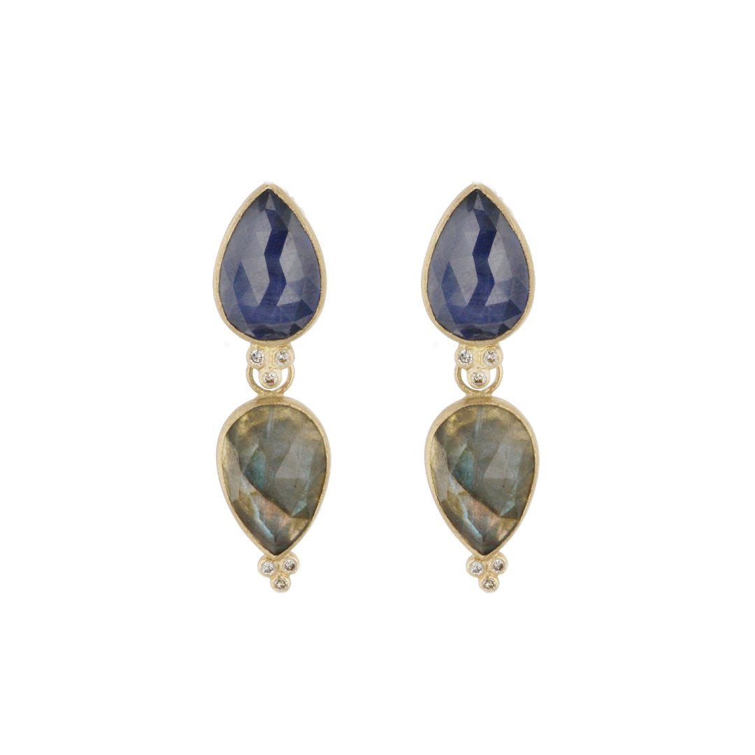 Labrodites & Diamond Drop Earrings