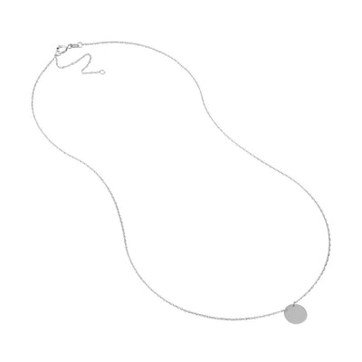 Mini Round Disc Necklace - Continental Diamond