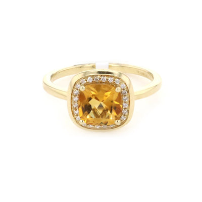 Citrine & Diamond Ring - Continental Diamond
