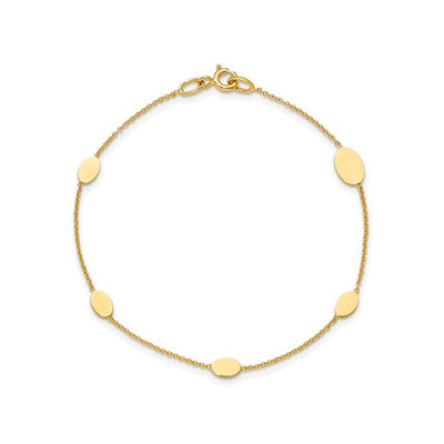 Polished Oval Disc Bracelet - Continental Diamond